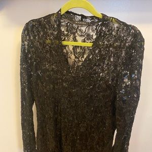 Black sequin evening gown